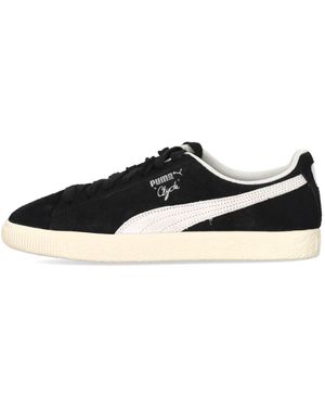 PUMA Zapato Bajo Clyde Hairy Suede Para Hombre - Negro