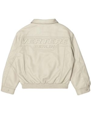 Vertere Berlin Racing Leather Jacket Light Leather Jacket - White