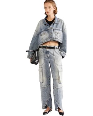 デニム・ジーパン Erika Cavallini Jeans Erika Cavallini Leone Jeans in light washed denim | TheDoubleF
