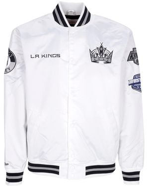 Mitchell &amp; Ness Bomber Jacket Nhl Hometown Lw Satin Jacket Loskin - White