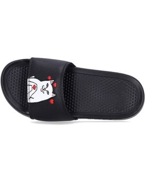 RIPNDIP Pantuflas Nermal Loves Slide Para Hombre - Negro