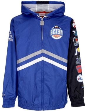 Mitchell & Ness Nba Undeniable Full Zip Windbreaker Hardwood Classics Team East Windbreaker - Blue
