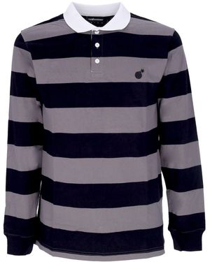 The Hundreds Pacific Polo Manga Larga Hombre L/Rugby Negro - Azul