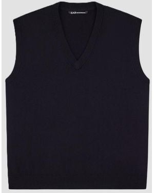 EA7 Gilet De Golf Pour Homme Noir - Bleu