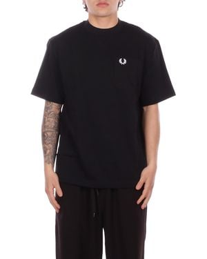 Fred Perry T-Shirt M2408 102 Fp Pocket Detail T-Shirt - Black