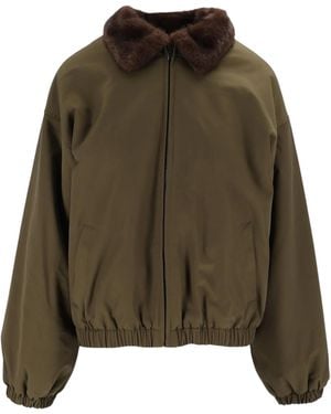 ELEH Bomber Con Piel Interior - Verde