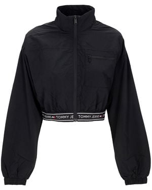 Tommy Hilfiger Short Windbreaker W Crop Taping Windbreaker - Blue