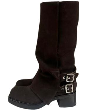 Aniye By Botas Anfibio Jini Mujer Con Novato - Negro