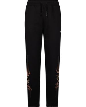 Phobia Pantalones De Chandal Ligeros Hombre Pantalon Con Estampado Gotico Sh Negro