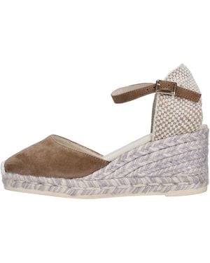 Espadrilles With Heel - Brown