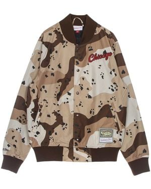 Mitchell & Ness Herren Bomberjacke Nba Camo Reflektierende Jacke Chibul Camo/Original Teamfarben - Braun