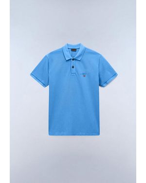 Napapijri Polo Elbas En Bleu Pique Homme