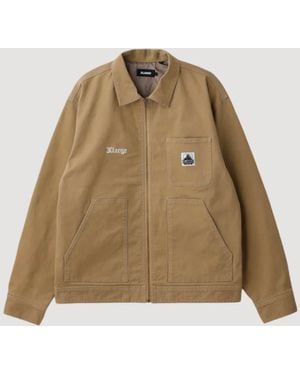 X-Large Veste De Travail Brodee - Neutre