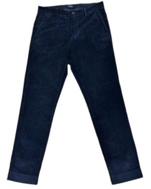 Harmont & Blaine D-Fit Velvet Pants - Blue
