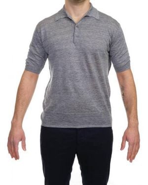 Hōsio Polo Lino Rasato 21106M11/14 Gri - Bleu