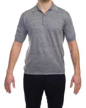 Hōsio Polo Lino Rasato 21106M11/14 Gri - Azul