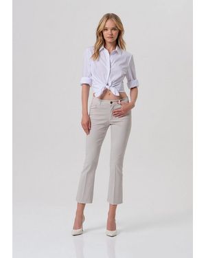 Fracomina Pants Cropped Sand - Multicolor