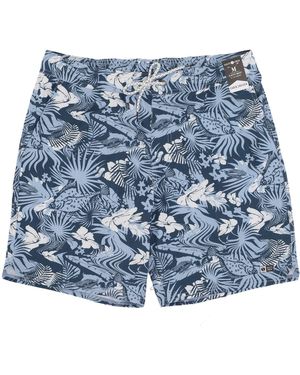 Salty Crew Herren-Bermudashorts Lowtide Elastic Boardshort Marine/Weib - Blau