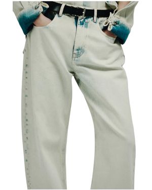 Erika Cavallini Semi Couture Vaqueros De Mujeres Pierna Ancha - Multicolor