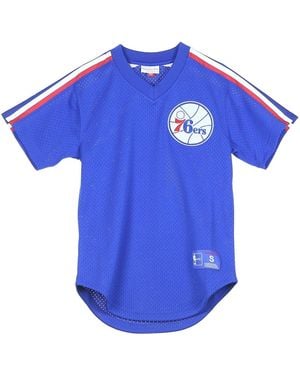 Mitchell &amp; Ness Maillot Nba Winning Team Mesh A Col En V Pour Hommes Phi76E - Bleu