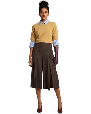 Imperial Large Leg Palace Pants With Pences - Brown
