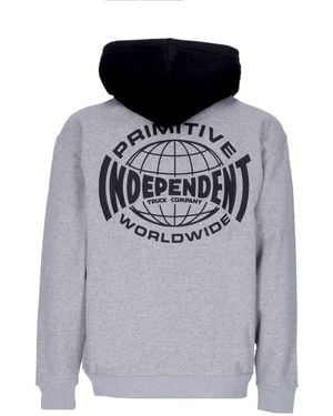 Primitive Skateboarding Global Two Tone Hood X Independent Grijze Herenhoodie - Grijs