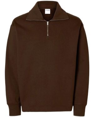 SELECTED Phenol Entspannen Aron Ls Halb Zip Schweib - Braun