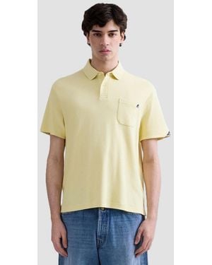 Replay Polo Con Bolsillo Y Bordado Hombre Amarillo - Neutro