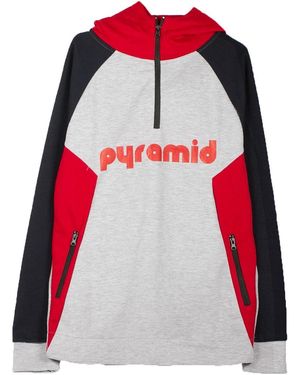 Black Pyramid Sweat A Capuche A Panneau Pyramide Pour Hommes - Rouge