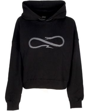 Propaganda Lightweight Cropped Hoodie W Ribs Crop Top Hoodie - Black