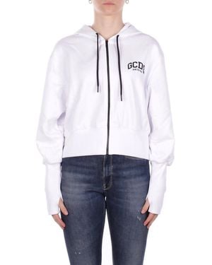Gcds Sweatshirt C1Weqe122F004 100B Logo Lounge Hoodie Zip - Blue