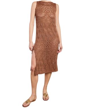 BIKINI MI.MA. Langes Strickkleid Frau Mit Einem Schwert - Weiß