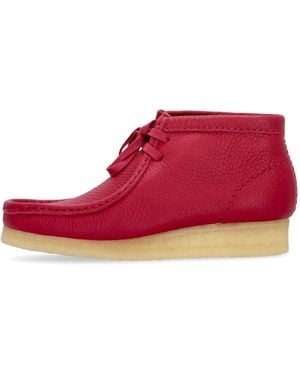 Clarks Scarpa Lifestyle W Wallabee, Botas Para Mujer - Rojo