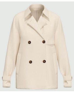 Marella Tranchee A Deux Seins Femme Laine Blanche - Neutre