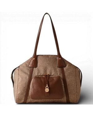 Borbonese Shopping Bag M. /Marrone - Brown