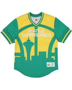 Mitchell &amp; Ness Veste Nba Jumbotron 3.0 Mesh V-Neck Seasup Pour Hommes Multi/Blanc - Vert