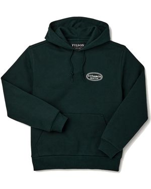 Filson Prospector Embroidered Hoodie 320 Fir Oval Fmfel0005 K0049 - Green