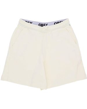Obey Short Tracksuit Pants W Terry Short - Natural