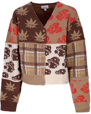 Huf Cardigan Nature Patchwork Cardigan - Brown