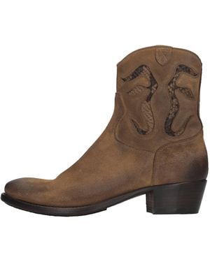 Pantanetti Schwarze Stiefel - Braun