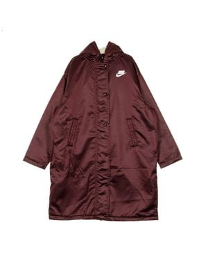 Nike W Sport Pac Parka Long Jacket - Red
