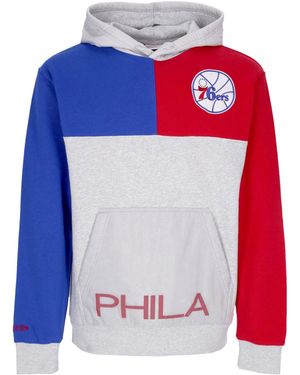Mitchell &amp; Ness Herren Hoodie Nba Tie Breaker Fleece Hoodie Phi76E - Weiß