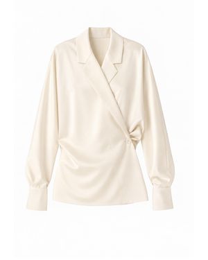 MEIMEIJ Shirt Shirt With Revers Collar - Natural