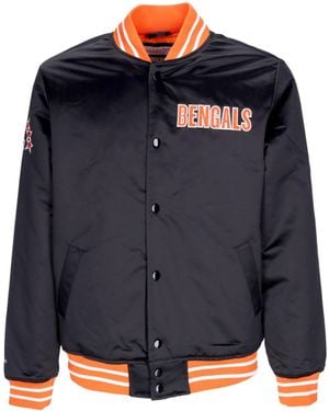 Mitchell & Ness Bomber Jacket Nfl Heavyweight Satin Jacket Cinben - Blue