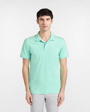 Harmont & Blaine Polo Con Detalles Rayados Hombre Agua Verde