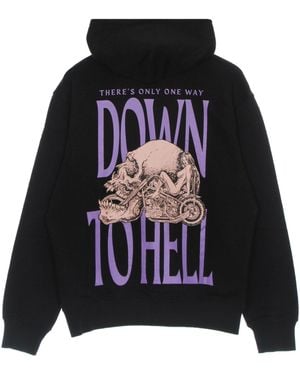 Doomsday Leichtes Herren-Sweatshirt Mit Kapuze Down To Hell Hoodie Schwarz