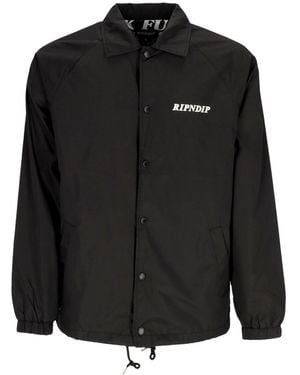 RIPNDIP Coach Jacket Fuckin' Fuck Coaches Jacket - Black