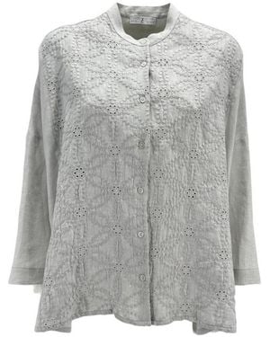 Whyci Camisas De Perlas - Gris