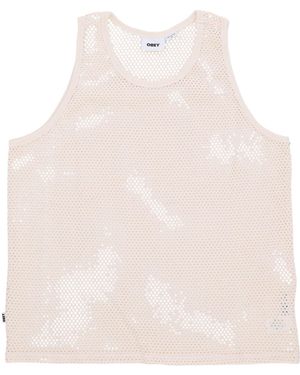 Obey Tower Mesh-Tanktop Voor Ongebleekt - Naturel