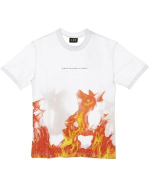 IHS Camiseta De Hombres Flames - Blanco